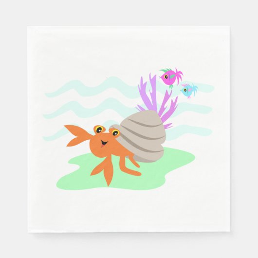 Hermit Crab Napkins Serviette (Vorderseite)
