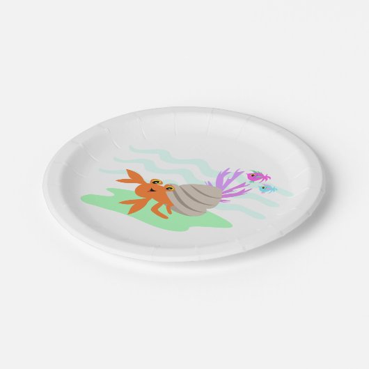 Hermit Crab Pappteller (Schrägansicht)