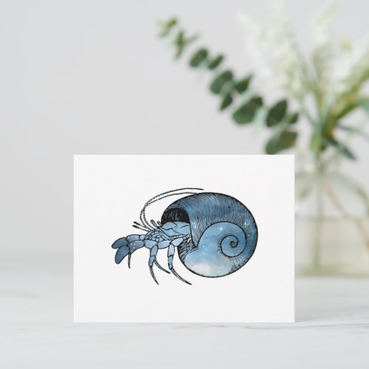 Hermit Crab Postkarte (Stehend Vorderseite)