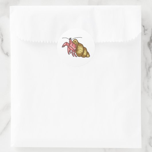 HERMIT CRAB RUNDER AUFKLEBER (Tasche)