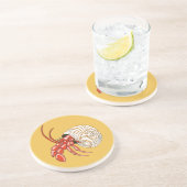 Hermit Crab Sandstone Drinks Coasters Untersetzer (Seite)