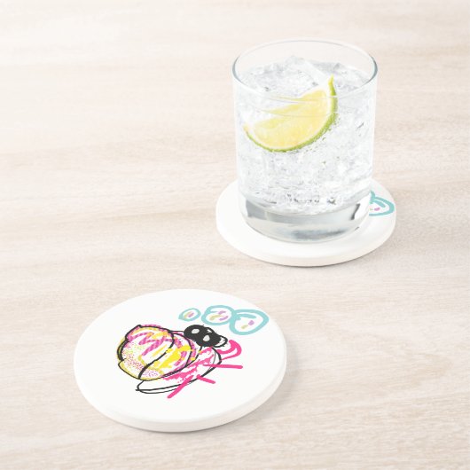Hermit Crab Sommer Getränkeuntersetzer (Seite)