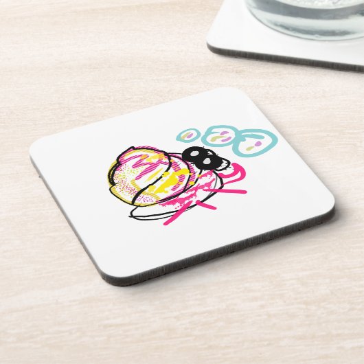 Hermit Crab Sommer Getränkeuntersetzer (Linke Seite)