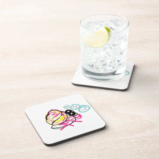 Hermit Crab Sommer Getränkeuntersetzer (Rechte Seite)
