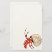 Hermit Crab Stationery Briefpapier (Vorne/Hinten)