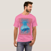 Hermit Crab, Unterwasserküste, Tiere rosa blau T-Shirt (Vorne ganz)