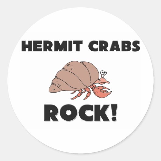 Hermit Crabs Rock Runder Aufkleber (Vorderseite)