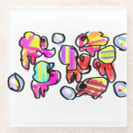 Hermit crabs summer  glasuntersetzer