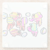 Hermit crabs summer  glasuntersetzer (Rückseite)