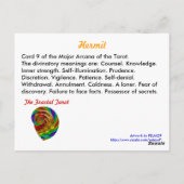 Hermit Tarot Card Postkarte (Rückseite)