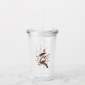 Hermit Thrush Audubon Bird mit Red Berries Acryltrinkbecher (Vorderseite)