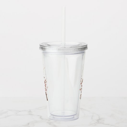 Hermit Thrush Audubon Bird mit Red Berries Acryltrinkbecher (Rechts)