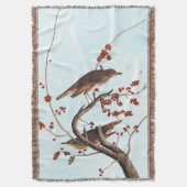 Hermit Thrush Audubon Bird mit Red Berries Decke (Vorderseite Vertikal)