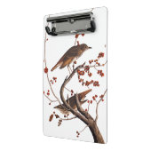 Hermit Thrush Audubon Bird mit Red Berries Mini Klemmbrett (Gewinkelt2)