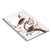 Hermit Thrush Audubon Bird mit Red Berries Notizblock (Rechte Seite)