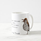 Hermit Thrush Walt Whitman White Coffee Tasse (VorderseiteRechts)