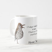 Hermit Thrush Walt Whitman White Coffee Tasse (Vorderseite Links)