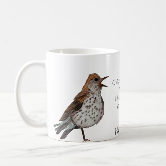 Hermit Thrush Walt Whitman White Coffee Tasse (Links)