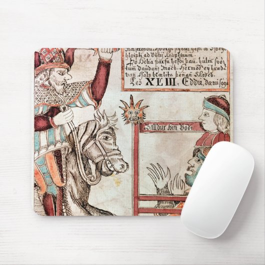 Hermod rittlings auf Sleipnir Mousepad (Mit Mouse)