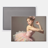 Hermosa bailarina romántica con dulces colores magnet (Vorderseite/Rückseite)
