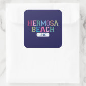 Hermosa Beach 1907 Quadratischer Aufkleber (Tasche)