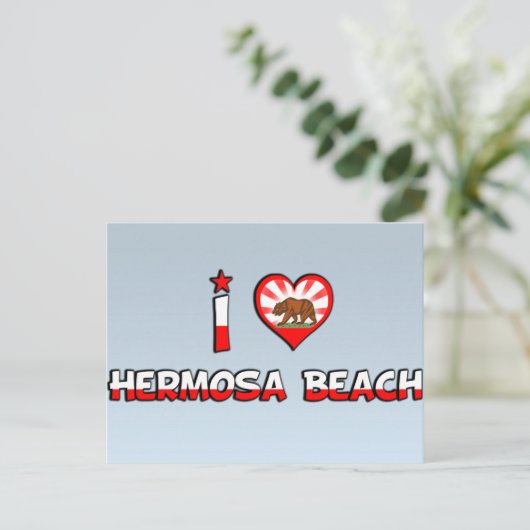 Hermosa Beach, CA Postkarte (Stehend Vorderseite)