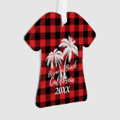 Hermosa Beach California Palm Tree Personalisiert Ornament (Vorderseite)