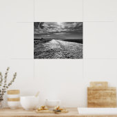 Hermosa Beach, Schwarzweiß-Foto Poster (Küche)