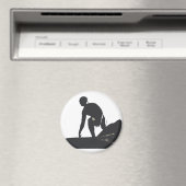 Hermosa Beach Surfer Magnet (In Situ (Geschirrspüler))