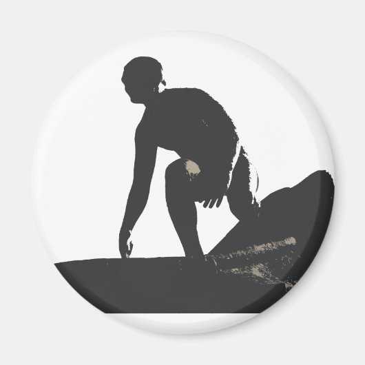 Hermosa Beach Surfer Magnet (Vorne)