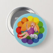 Hermosa Chica en columpio con su oso Button (Vorne & Hinten)