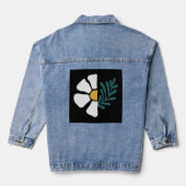 Hermosa flor abstracta jeansjacke (Rückseite)