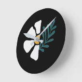 Hermosa flor abstracta runde wanduhr (Winkel)