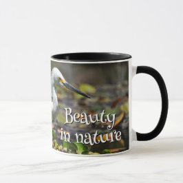Hermosa garza blanca tasse