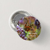 Hermosa Mariposa polinizando flores Button (Vorne & Hinten)