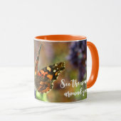 Hermosa Mariposa polinizando flores Tasse (VorderseiteRechts)