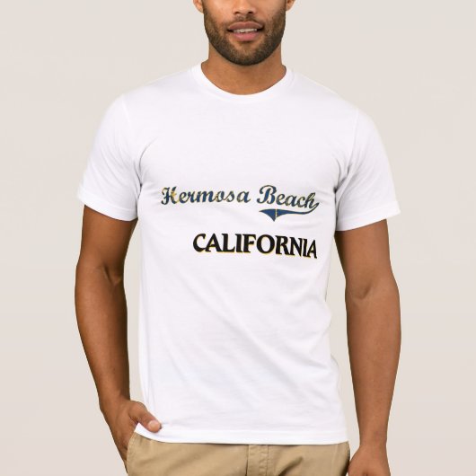 Hermosa Strand-Kalifornien-Stadt-Klassiker T-Shirt (Vorderseite)