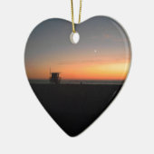 hermosa Strandsonnenuntergang Keramik Ornament (Links)