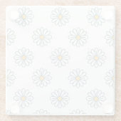 Hermosas margaritas minimalistas glasuntersetzer (Rückseite)