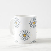 Hermosas margaritas minimalistas kaffeetasse (Vorderseite Links)
