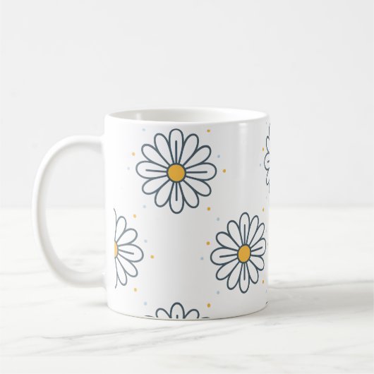 Hermosas margaritas minimalistas kaffeetasse (Links)