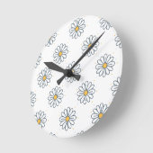 Hermosas margaritas minimalistas runde wanduhr (Winkel)