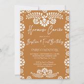 Hermoso carino terracotta Mexiko Geburtstag Einladung (Vorderseite)