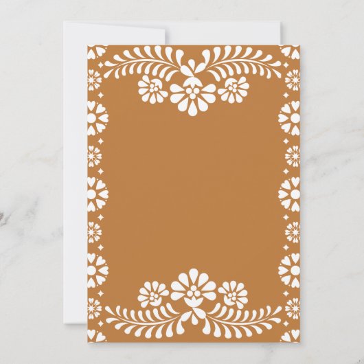 Hermoso carino terracotta Mexiko Geburtstag Einladung (Rückseite)