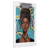 Hermoso retrato colorido de una mujer afro klemmbrett (Rechts)