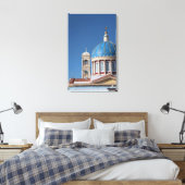 Hermoupolis, Syros Island, Griechenland. Blaue Kup Leinwanddruck (Insitu (Schlafzimmer))