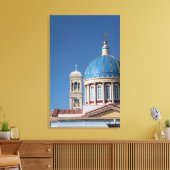 Hermoupolis, Syros Island, Griechenland. Blaue Kup Leinwanddruck (Insitu (Wohnzimmer))