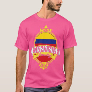 Hernandez Familie Kolumbien Flagge T-Shirt