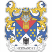 Hernandez Familienwappen Aufkleber (Vorderseite)