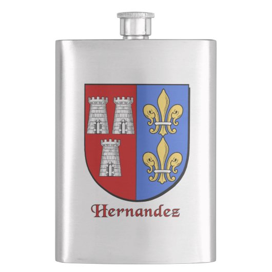 Hernandez Heraldic Shield Flachmann (Vorderseite)